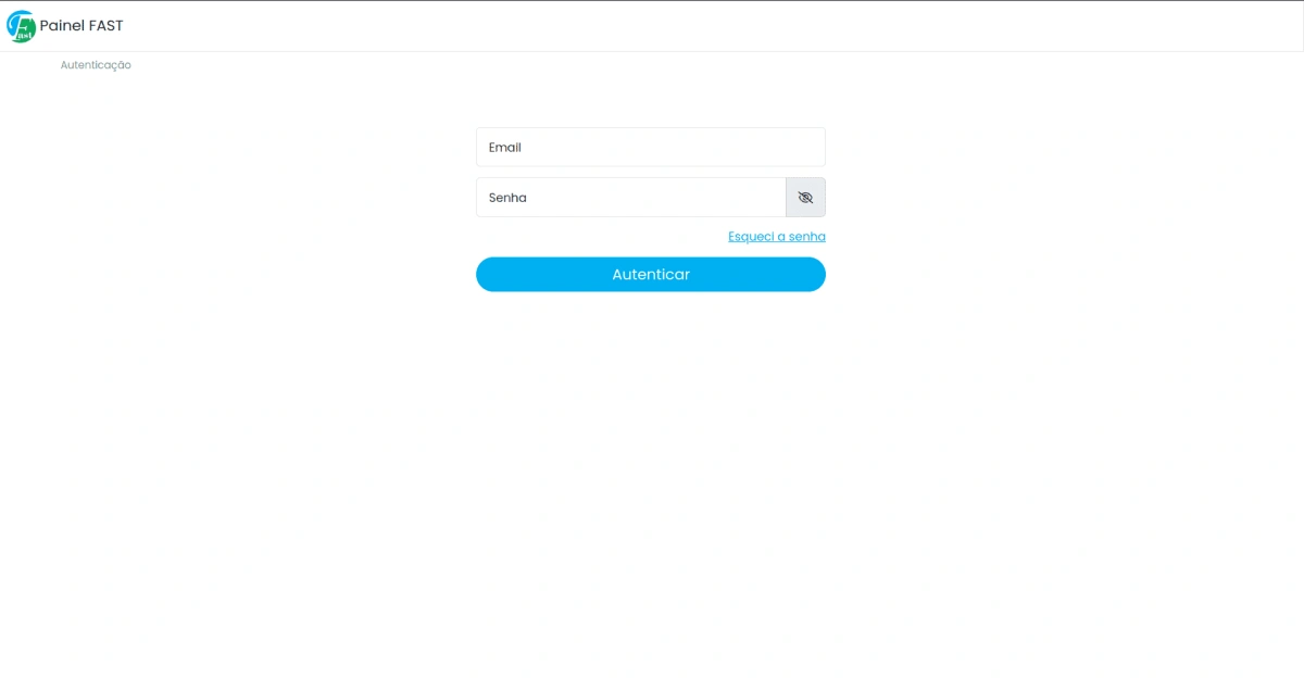 Tela de acesso seguro ao sistema emissor de certificados.
